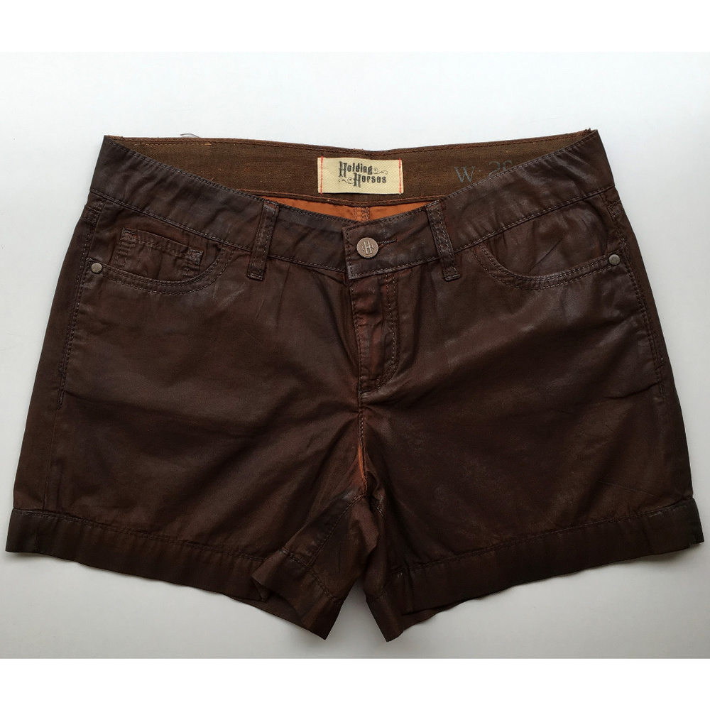Anthro Holding Horses Coated Crinkled Shorts NWOT